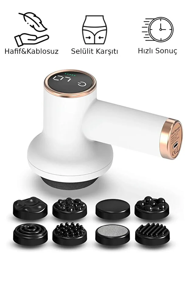 Volarion Pro Portatif G5 Tip Elektrikli Masaj Aleti Titreşimli Boyun Bel Sırt Bacak Selülit Cİhazı